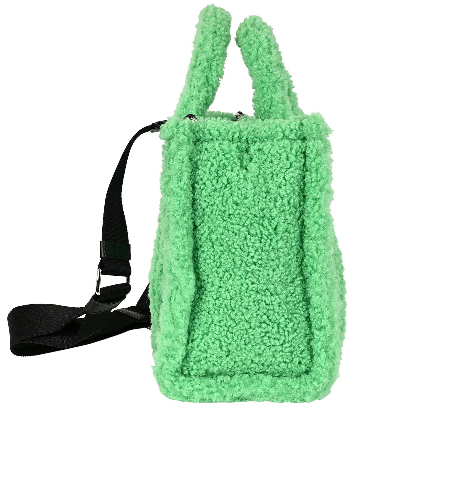 Medium Teddy The Tote Bag, &pound;195, Handbags, Green, Polyester (Polymer), Side view